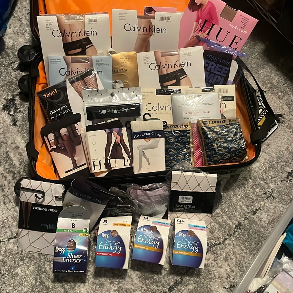 All new stockings in pkg m/L n size C or one size some B &Q see pic